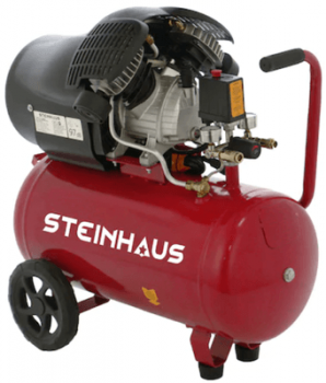 Compresorul de aer Steinhaus cu 2 cilindri are 3 cai putere, 2200W si produce 392 litri/minut, fiind excelent la pret.